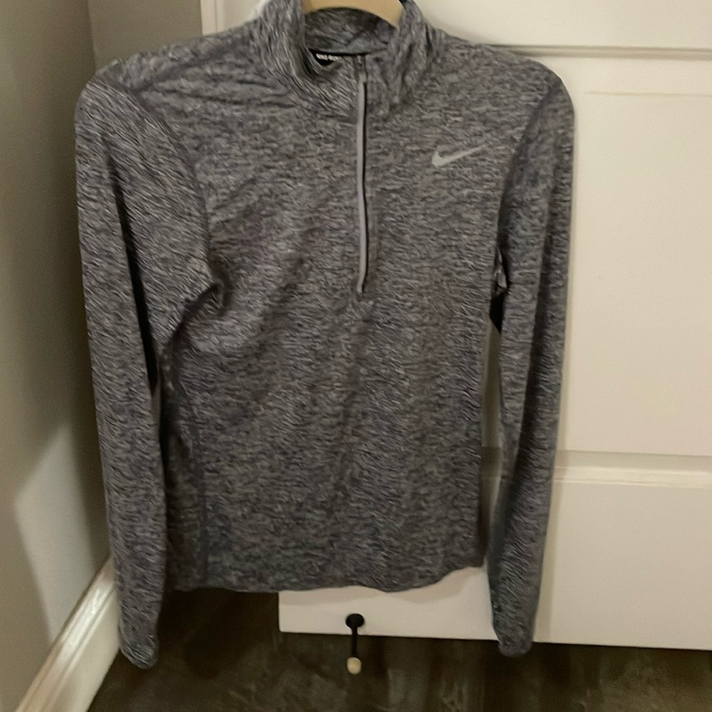 women’s gray nike quarter zip